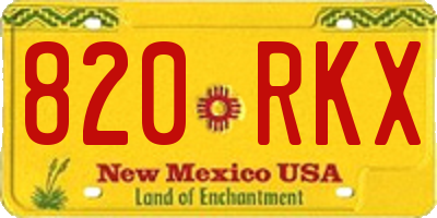 NM license plate 820RKX