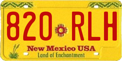 NM license plate 820RLH