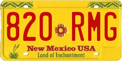 NM license plate 820RMG