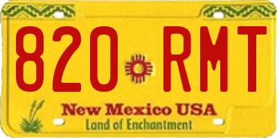 NM license plate 820RMT
