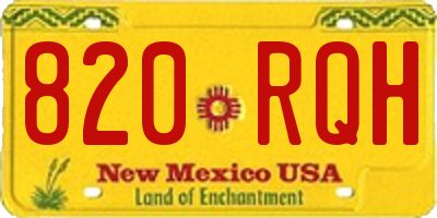 NM license plate 820RQH