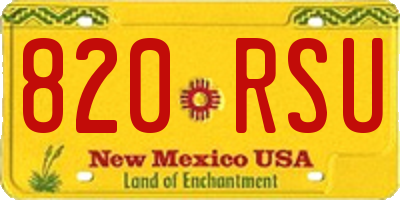 NM license plate 820RSU