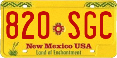 NM license plate 820SGC