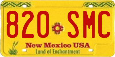 NM license plate 820SMC