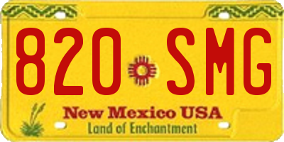 NM license plate 820SMG