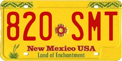 NM license plate 820SMT