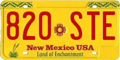 NM license plate 820STE