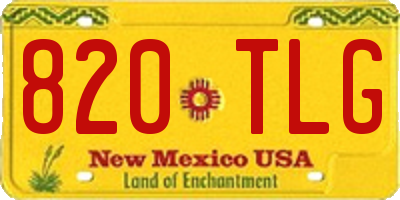 NM license plate 820TLG