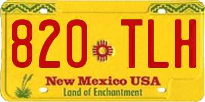 NM license plate 820TLH