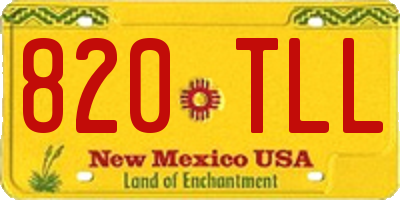 NM license plate 820TLL