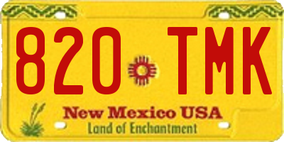 NM license plate 820TMK