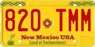 NM license plate 820TMM