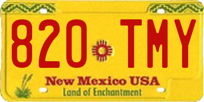 NM license plate 820TMY
