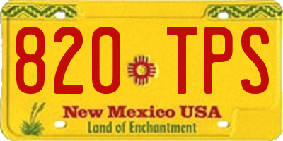 NM license plate 820TPS
