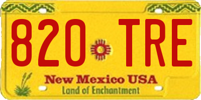 NM license plate 820TRE