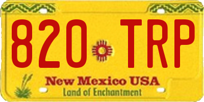 NM license plate 820TRP