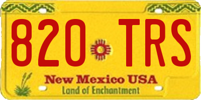 NM license plate 820TRS
