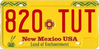 NM license plate 820TUT