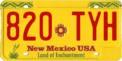 NM license plate 820TYH