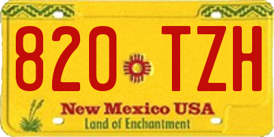 NM license plate 820TZH