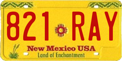 NM license plate 821RAY