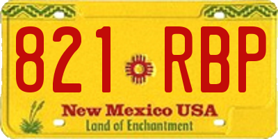 NM license plate 821RBP