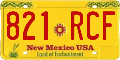 NM license plate 821RCF