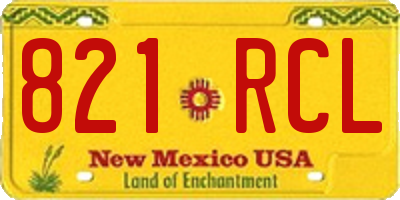 NM license plate 821RCL