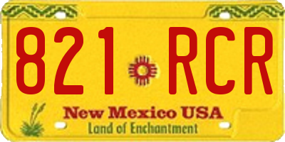 NM license plate 821RCR
