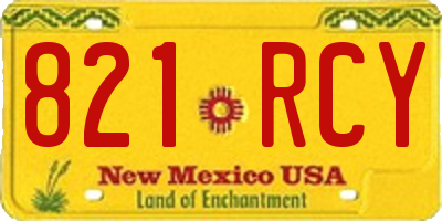 NM license plate 821RCY