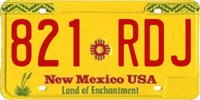 NM license plate 821RDJ