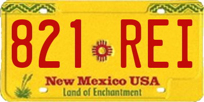 NM license plate 821REI