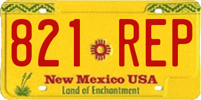 NM license plate 821REP