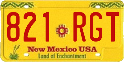 NM license plate 821RGT