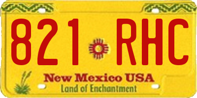NM license plate 821RHC