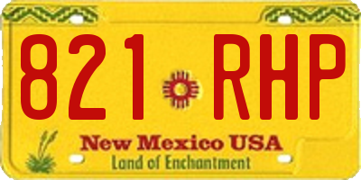 NM license plate 821RHP