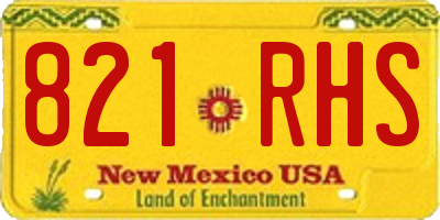 NM license plate 821RHS