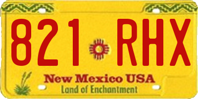 NM license plate 821RHX