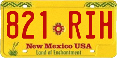 NM license plate 821RIH