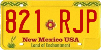 NM license plate 821RJP