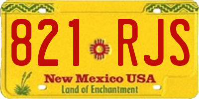 NM license plate 821RJS