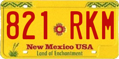 NM license plate 821RKM
