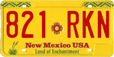 NM license plate 821RKN