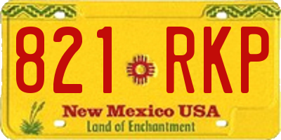 NM license plate 821RKP