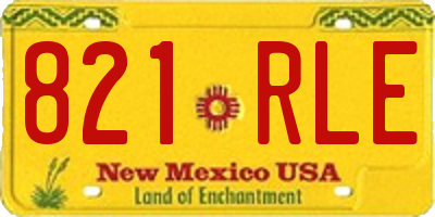 NM license plate 821RLE