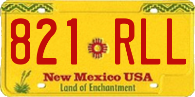 NM license plate 821RLL
