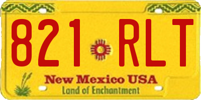 NM license plate 821RLT