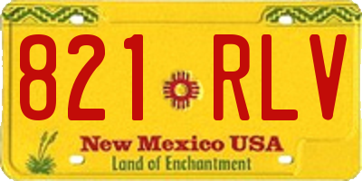 NM license plate 821RLV