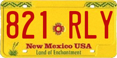 NM license plate 821RLY