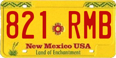 NM license plate 821RMB